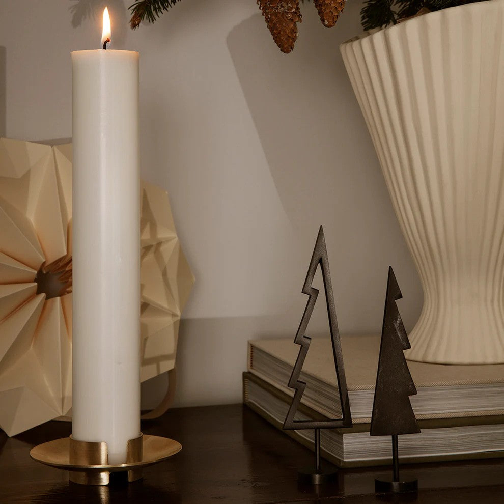 Block Candle Holder - Brass