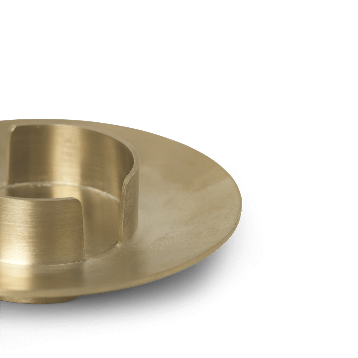 Block Candle Holder - Brass