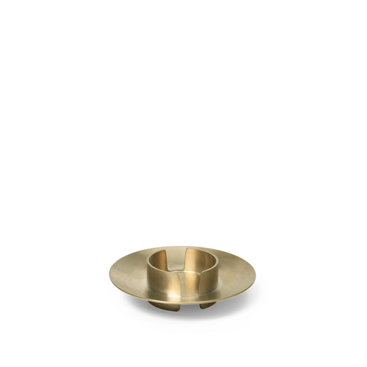 Block Candle Holder - Brass